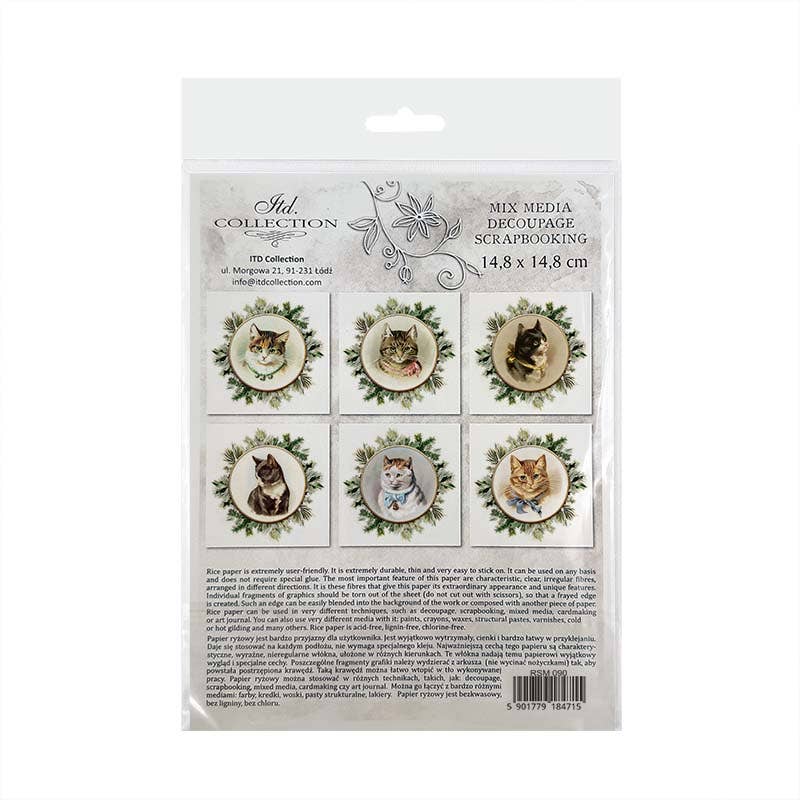 ITD Collection - Wholesale Craft Supplies - RSM090 rice paper 6 different graphics 15x15 cm / 5.8x5.8 in1