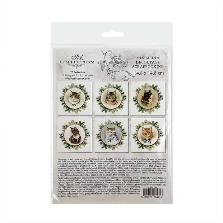 ITD Collection - Wholesale Craft Supplies - RSM090 rice paper 6 different graphics 15x15 cm / 5.8x5.8 in1