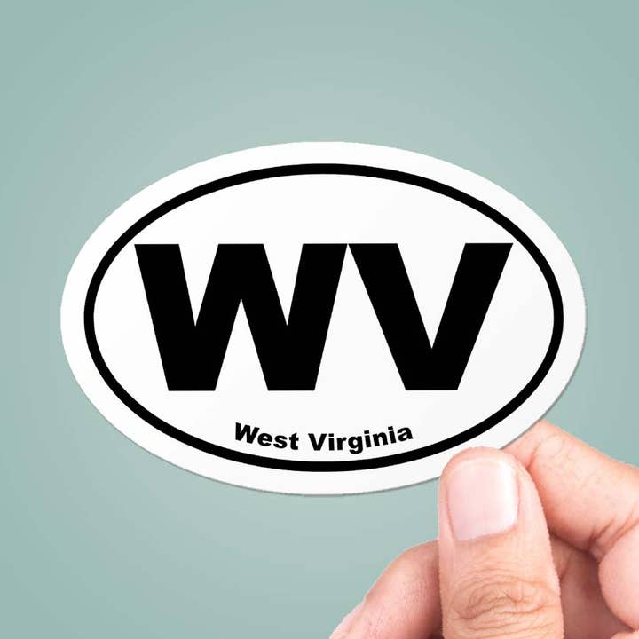 Vinil Autocolante Oval West Virginia WV State Vinyl Decal por atacado de CJ's Sticker Shop