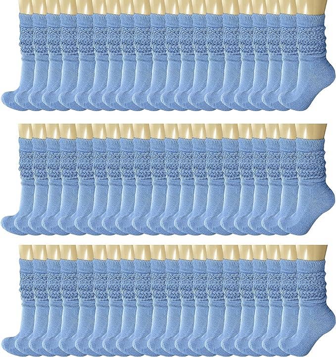 Mars Outlet Store LLC - Wholesale Socks - Women's - 120 Pairs Extra Long Heavy Slouch Cotton Socks, Size 5-107