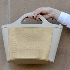 JIJOU CAPRI - Wholesale Beach Bag - Italian Viva Leather & Raffia Beach Bag
