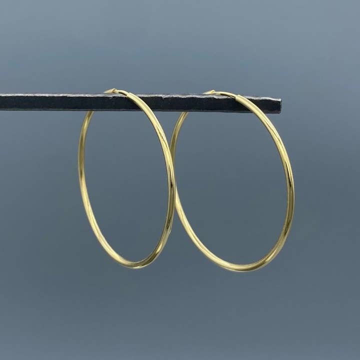Something Silver - Wholesale Hoop Earrings - 1.5mm Gold-filled Endless Hoops4