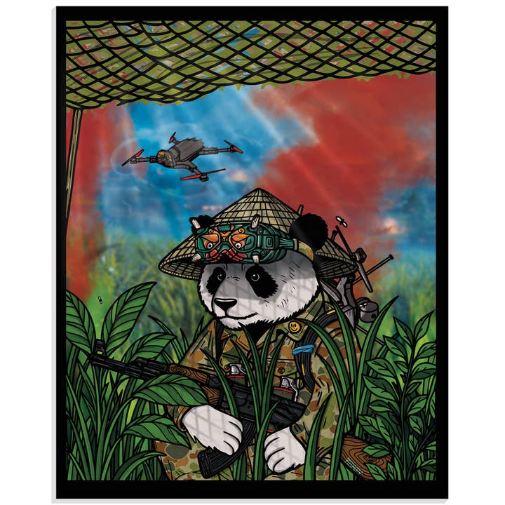 Panda Acrylic Print for wholesale by Platoon Daddy LLC