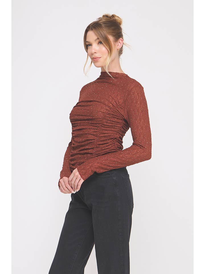 Allie Rose - Wholesale Blouse - Women's - Embellished lace Long Sleeve top5