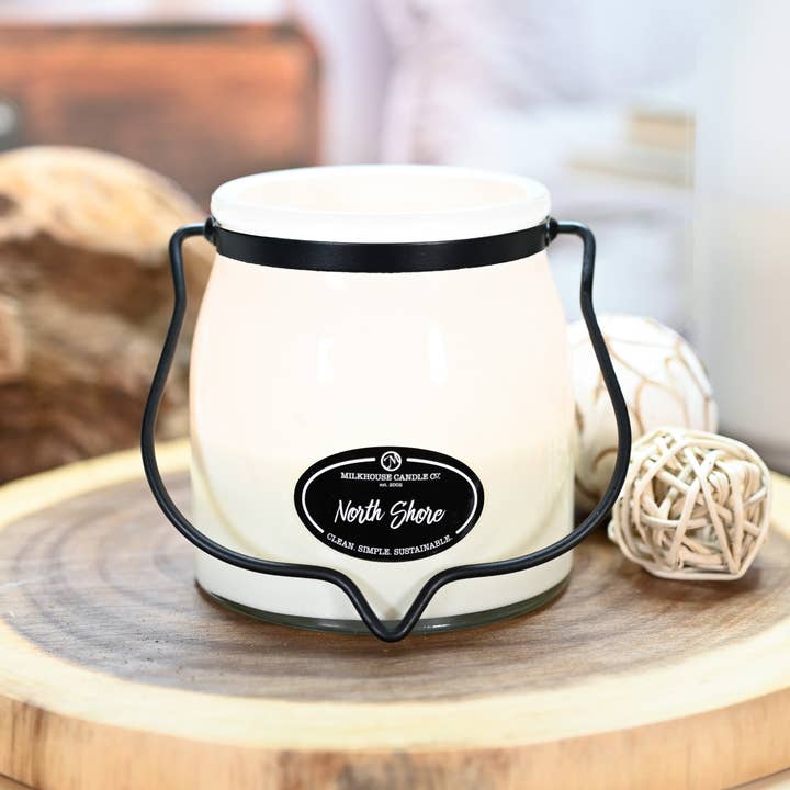 Milkhouse Candle Company - Wholesale Jar/Filled Candle - 16 oz Butter Jar Candle: North Shore2