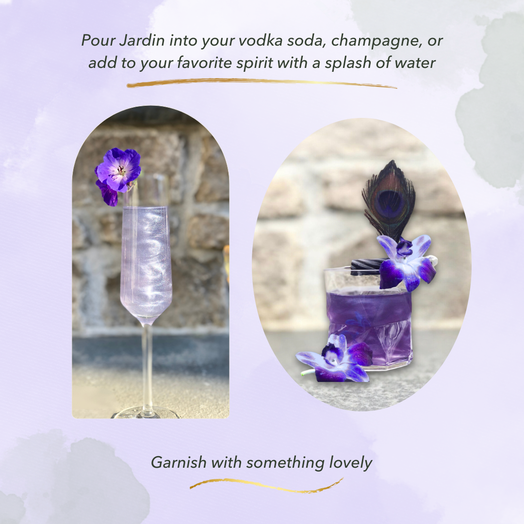 Jardin Infusion Florale - Vente Mélange/sirop pour cocktails - Mélangeur à la lavande JARDIN PREMIUM pour cocktails et mocktails2