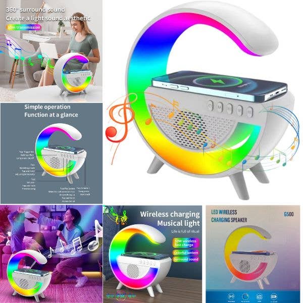 St. Louis Wholesale LLC - Wholesale Speakers - LED Wireless Charging Speaker - Bluetooth, Nitelite, Sound