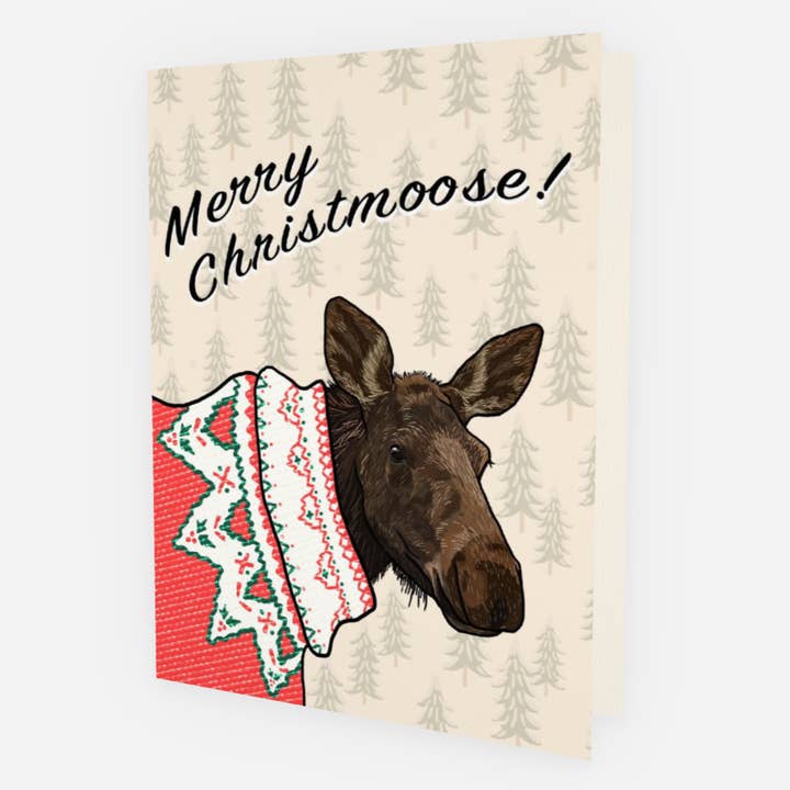 Tarjeta de felicitación con forma de suéter nórdico con diseño de feliz Navidad para venta al por mayor de Mountain Attire