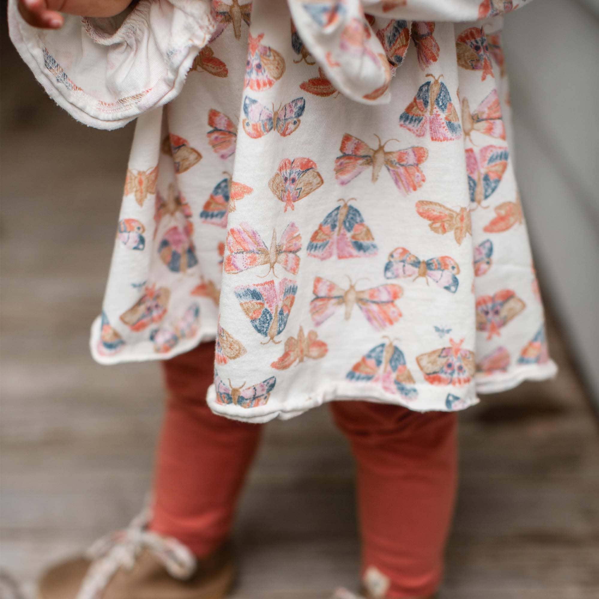 Eggshell Boho Butterflies Infant Tunic Set for wholesale on Faire4
