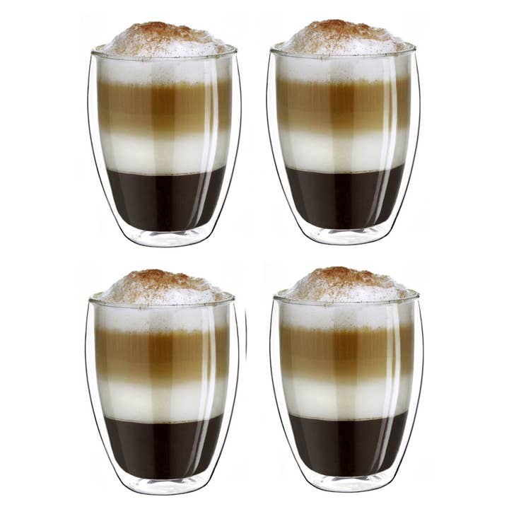 Conjunto de 4 copos térmicos altos Creano, vidro duplo, 250 ml por atacado de Creano