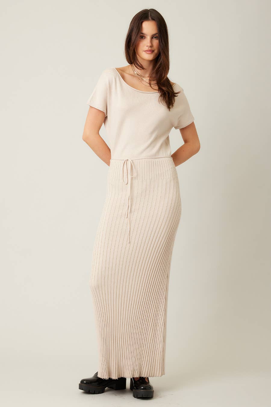 ILLA ILLA - Wholesale Dress - Women's - Knit Pleat Maxi Dress 8