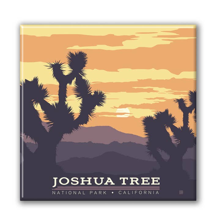 Joshua Tree NP Square Magnet for wholesale by Tourist Courts