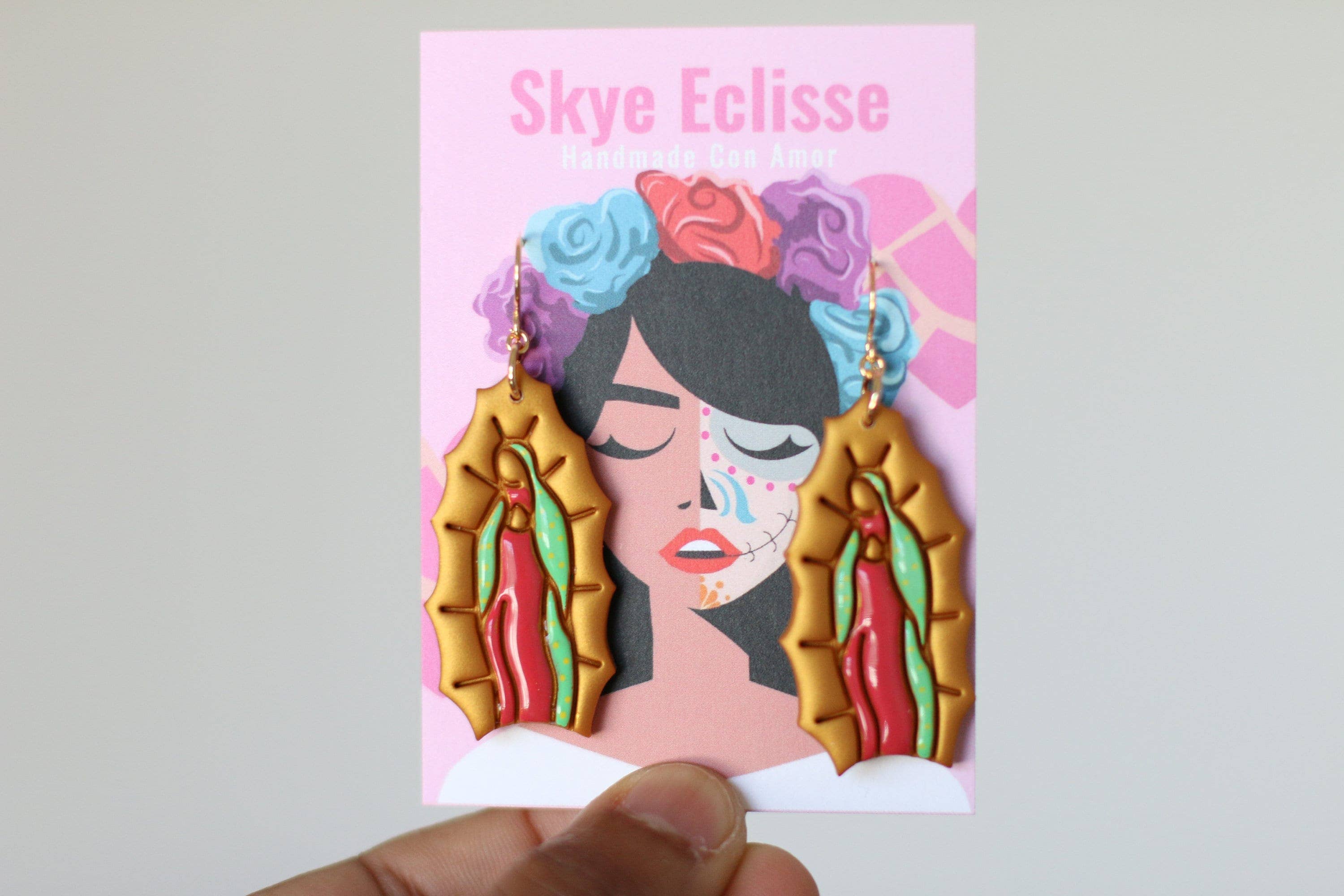 Skye Eclisse Jewelry - Wholesale Dangle Earrings - Virgen De Guadalupe Earrings7