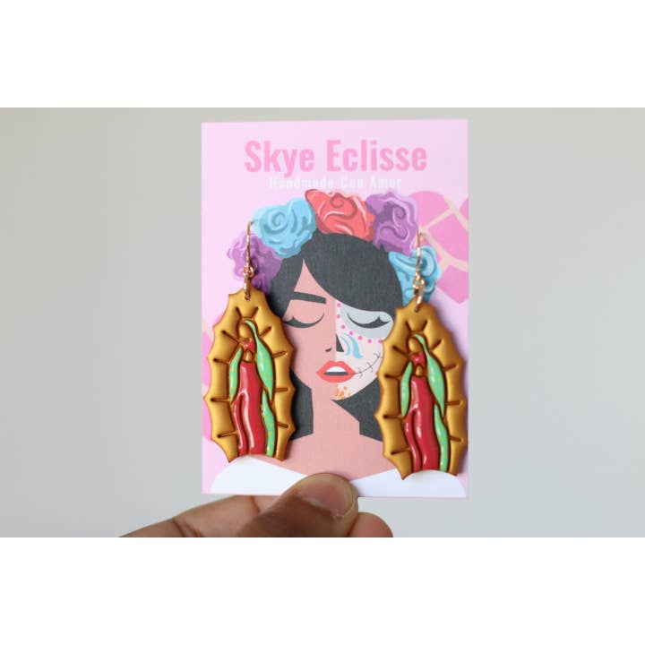 Skye Eclisse Jewelry - Wholesale Dangle Earrings - Virgen De Guadalupe Earrings7