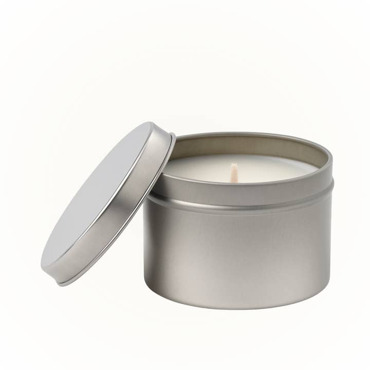 Candela in Latta da 100g Private Label - Argento per la vendita all'ingrosso da parte di CEDARGRIS PRIVATE LABEL