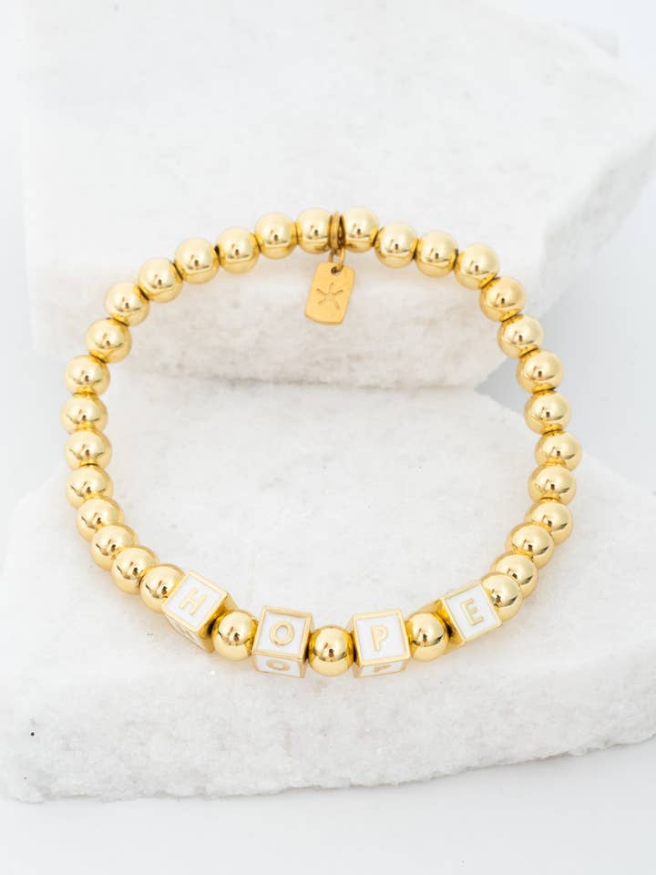 Give Hope, Wear Hope Beaded Bracelet for wholesale by Starfish Project UK