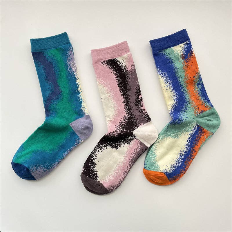 alberalkirk - Wholesale Socks – Women's - Gradient Color Combed Cotton Socks Women Korean Style M5A0134
