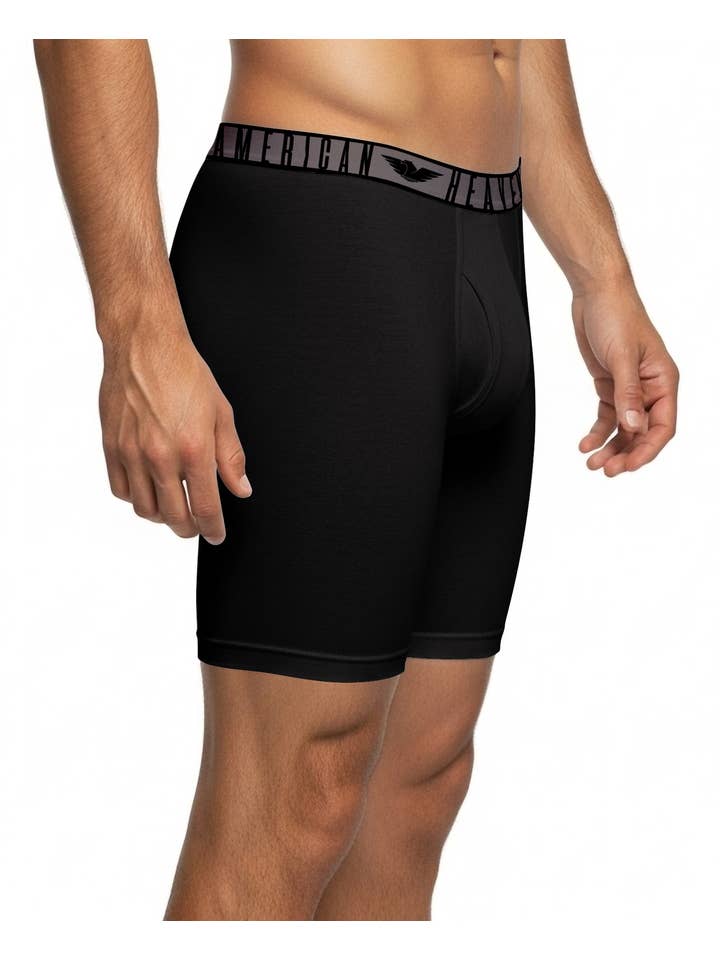 I-Wear Brands - Vente Sous-vêtements – homme - Lot de 6 boxers ultra doux au genou avec braguette pour hommes6