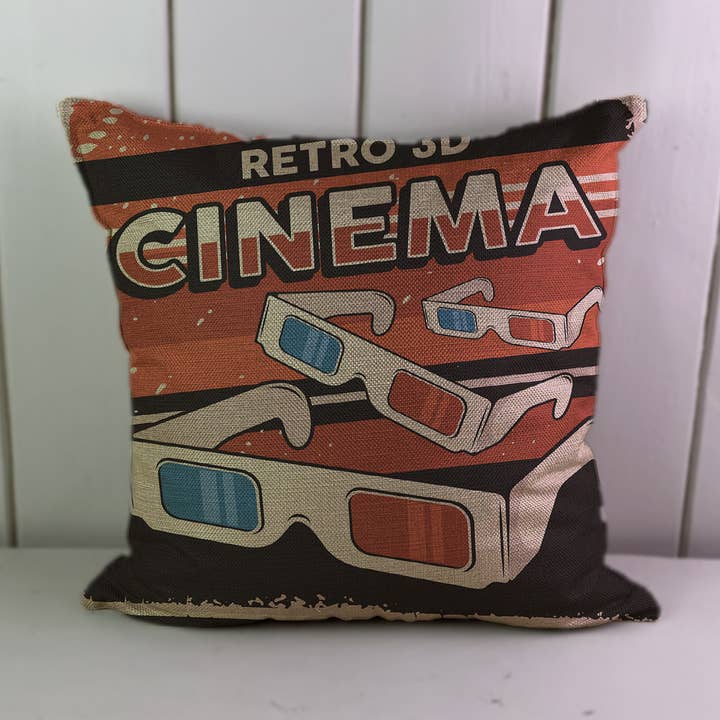 Hills Of Fabric – wholesale Throw pillow cover – Retro 3D cinema Linen Cushion Cover0