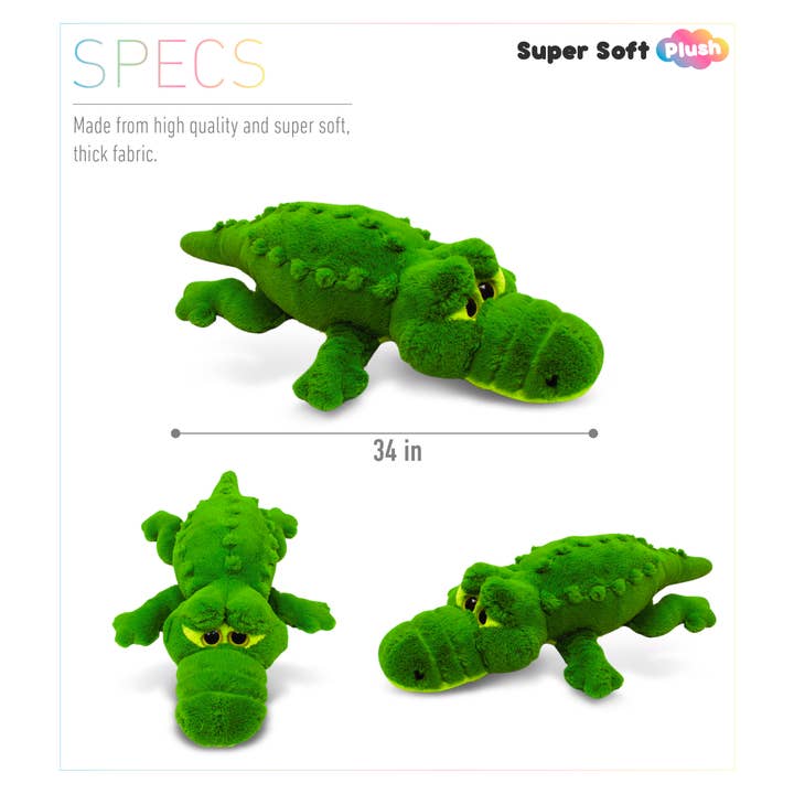 Cota Global - Wholesale Stuffed/Plush Toy - Kids & Baby - Stylish Plush Pillow - Xl Alligator2