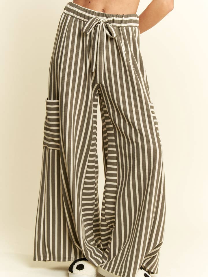 JADE BY JANE - Wholesale Pants - Women's - PLUS SIZE STRIPE WIDE LEG PANTS45