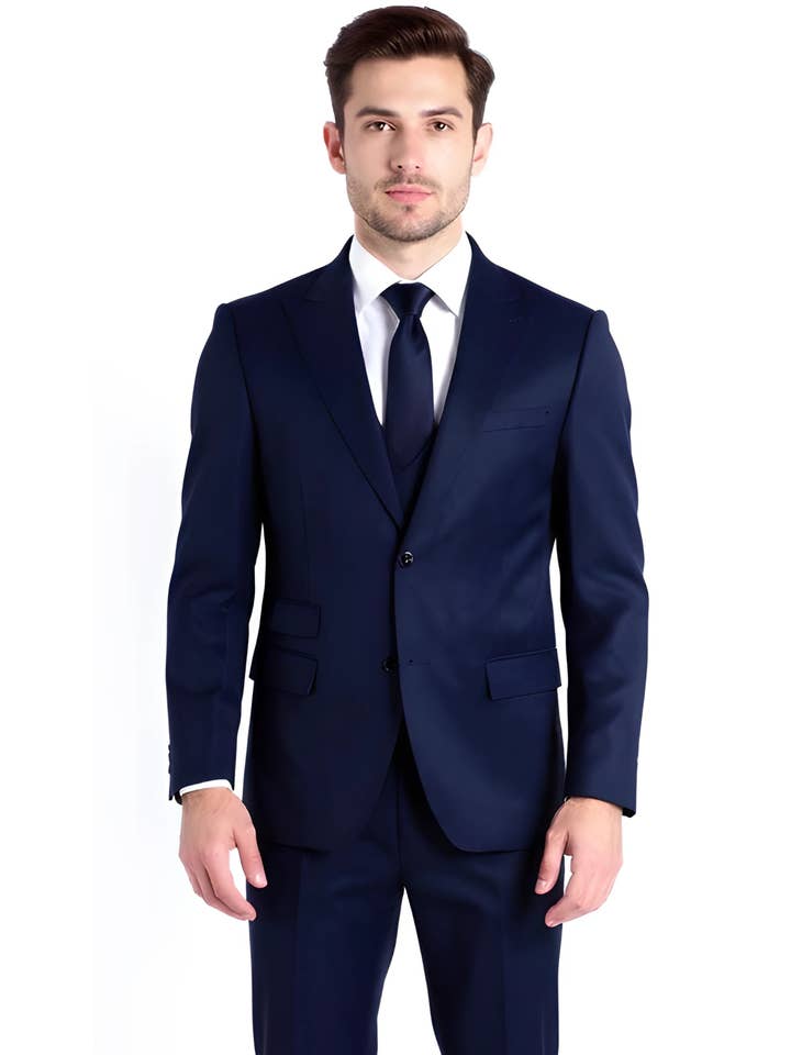 Ferrecci - Wholesale Suit Set - Men's - Rockford Hunter Green Peak Lapel Double Breasted Suit - Slim12