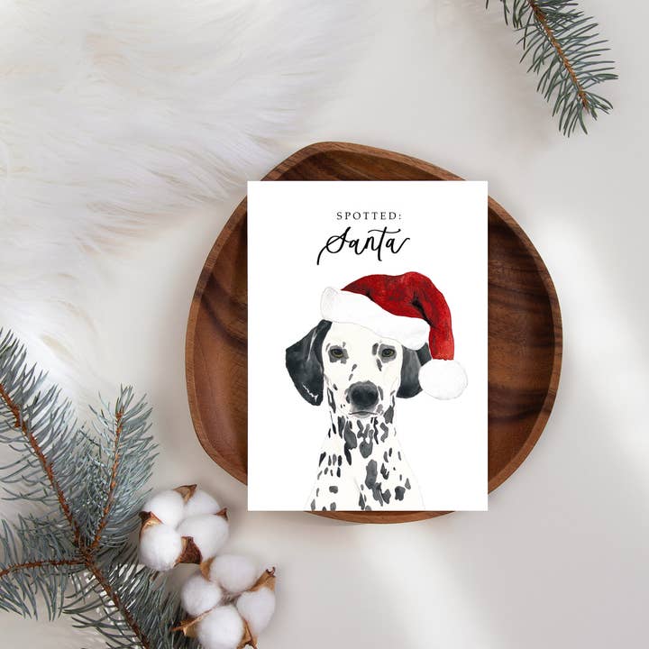 Cartão de Natal dálmata por atacado de Two Peas Paper Co.