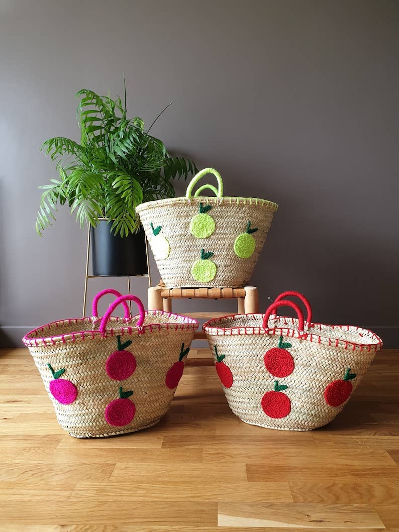 Personalizzata Uncinetto Borse Paglia Con Pon Pon Borsa Di Paglia