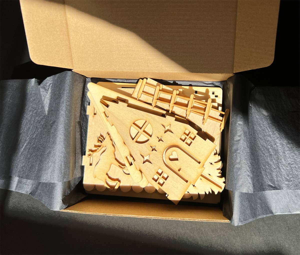 Squirrel Tacos Papercuts - Wholesale DIY Craft Kit - DIY Kit A Frame Chalet Christmas Holiday Decor candle holder8