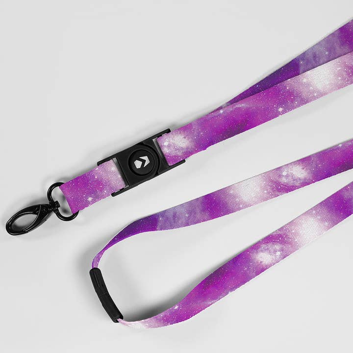 Purple Nebula Premium Lanyard for wholesale on Faire