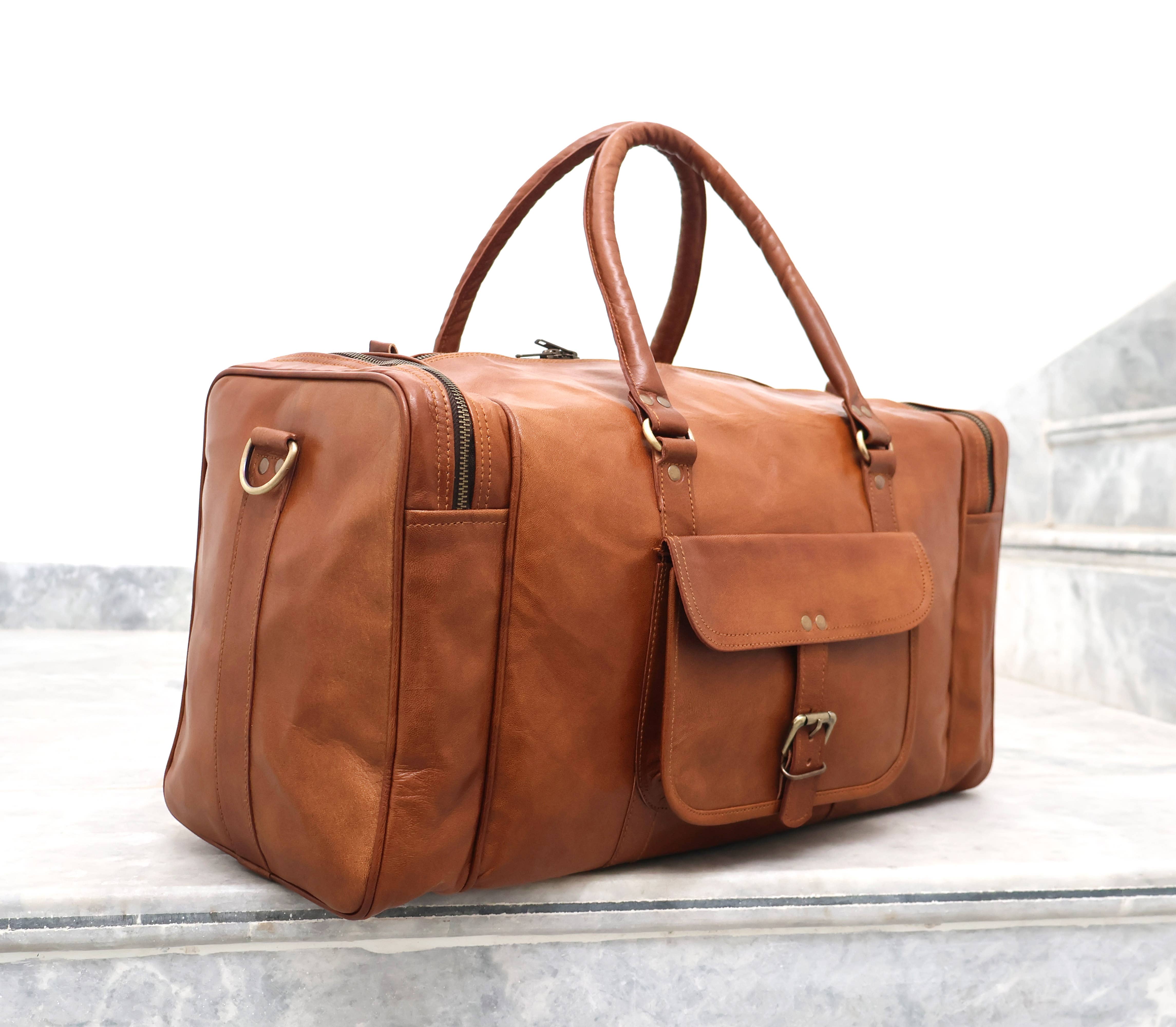 Billion Brothers - Wholesale Weekender Bag - Men's - Genuine Leather Duffle Bag Weekender Overnight Gym Bag2