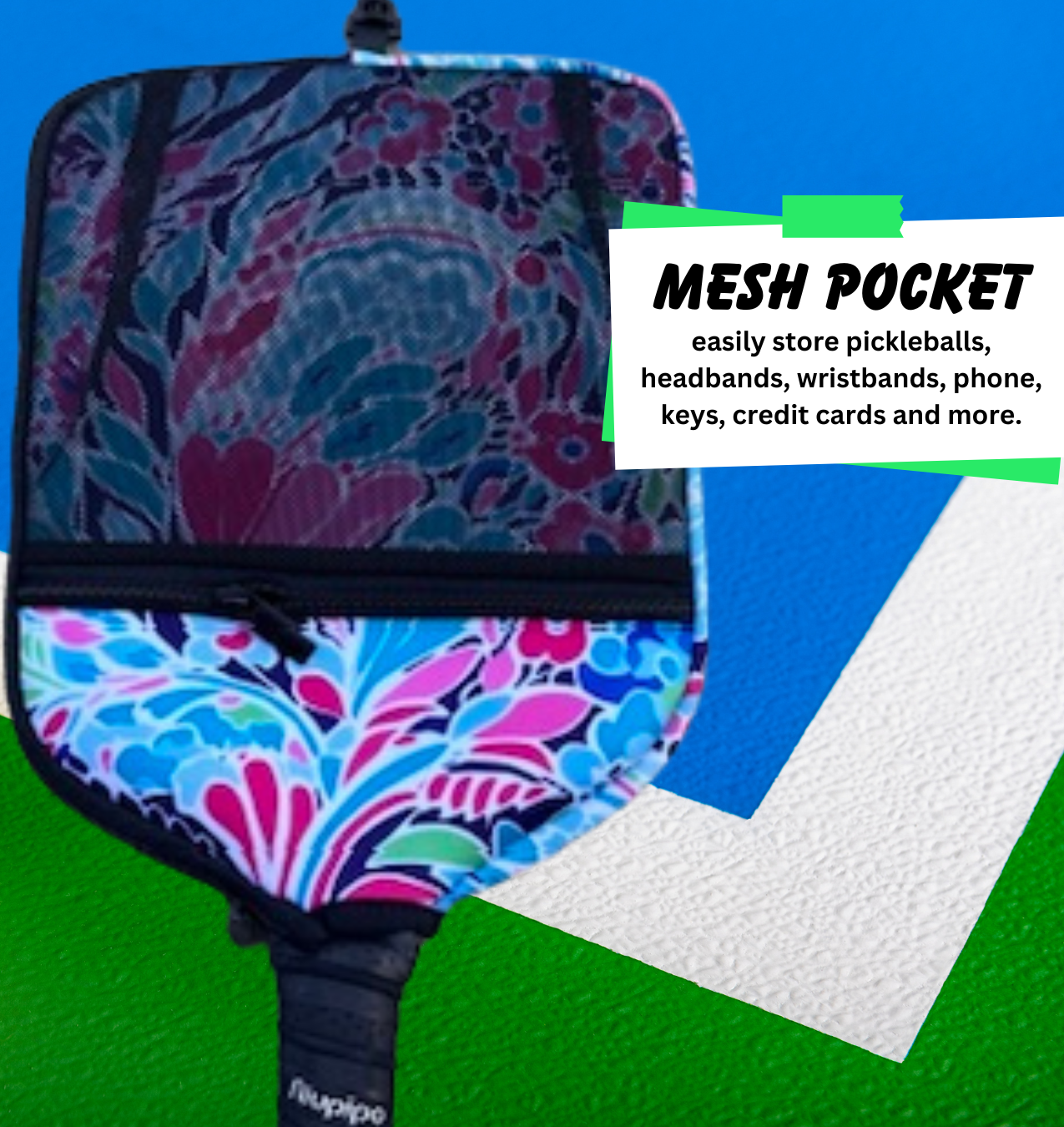 Born to Rally - Wholesale Sporting Accessories - Pickleball Pink Floral Paddle Cover-Pickleball Paddle Sleeve2