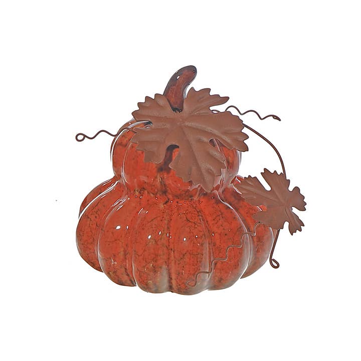 PORCELAIN STACKED PUMPKIN DECOR (ORANGE) for wholesale by IH Casa Decor