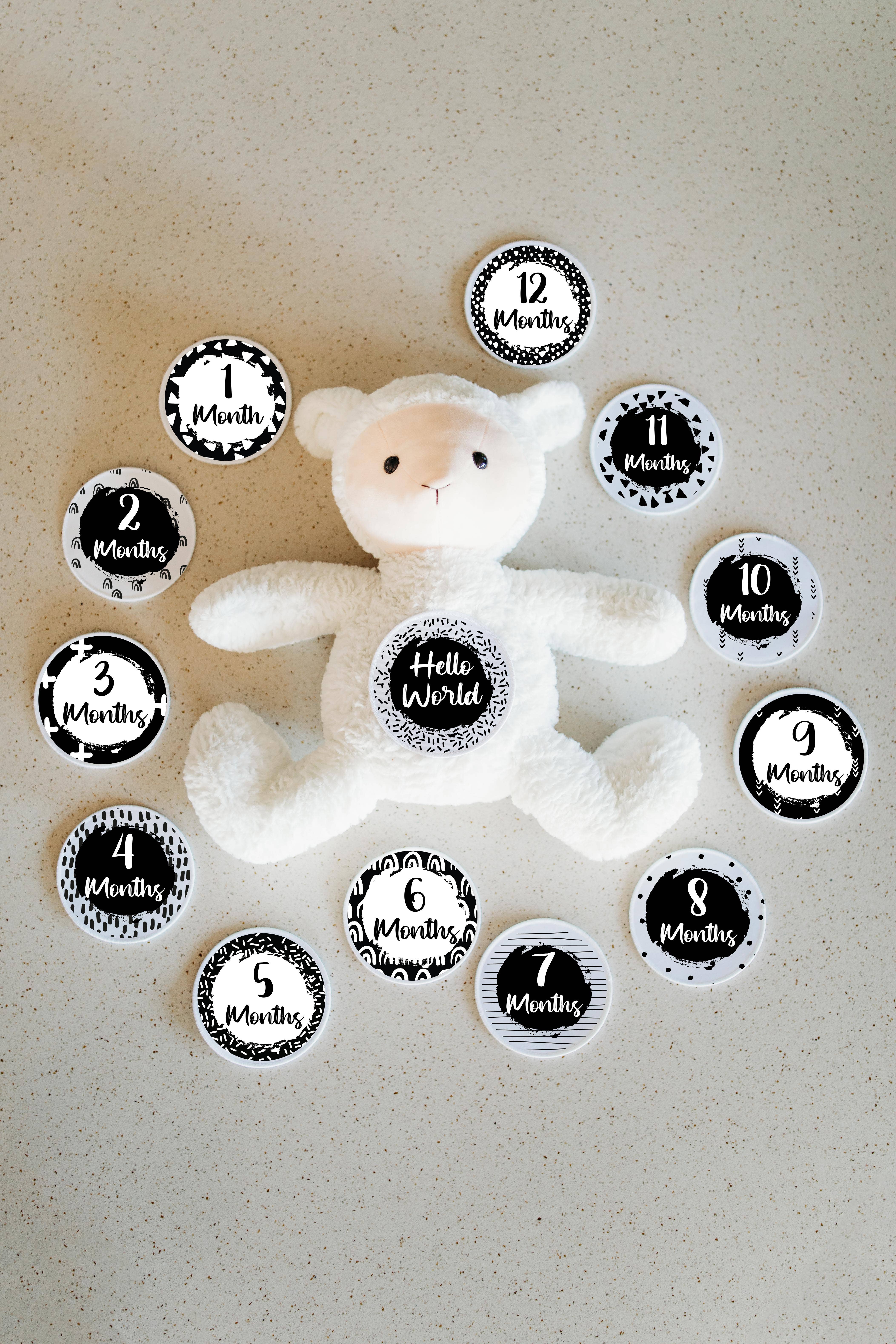 Grow With Me Baby Co - Wholesale Stuffed/Plush Toy - Kids & Baby - Baby Monthly Milestones, Lamb Stuffed Animal4