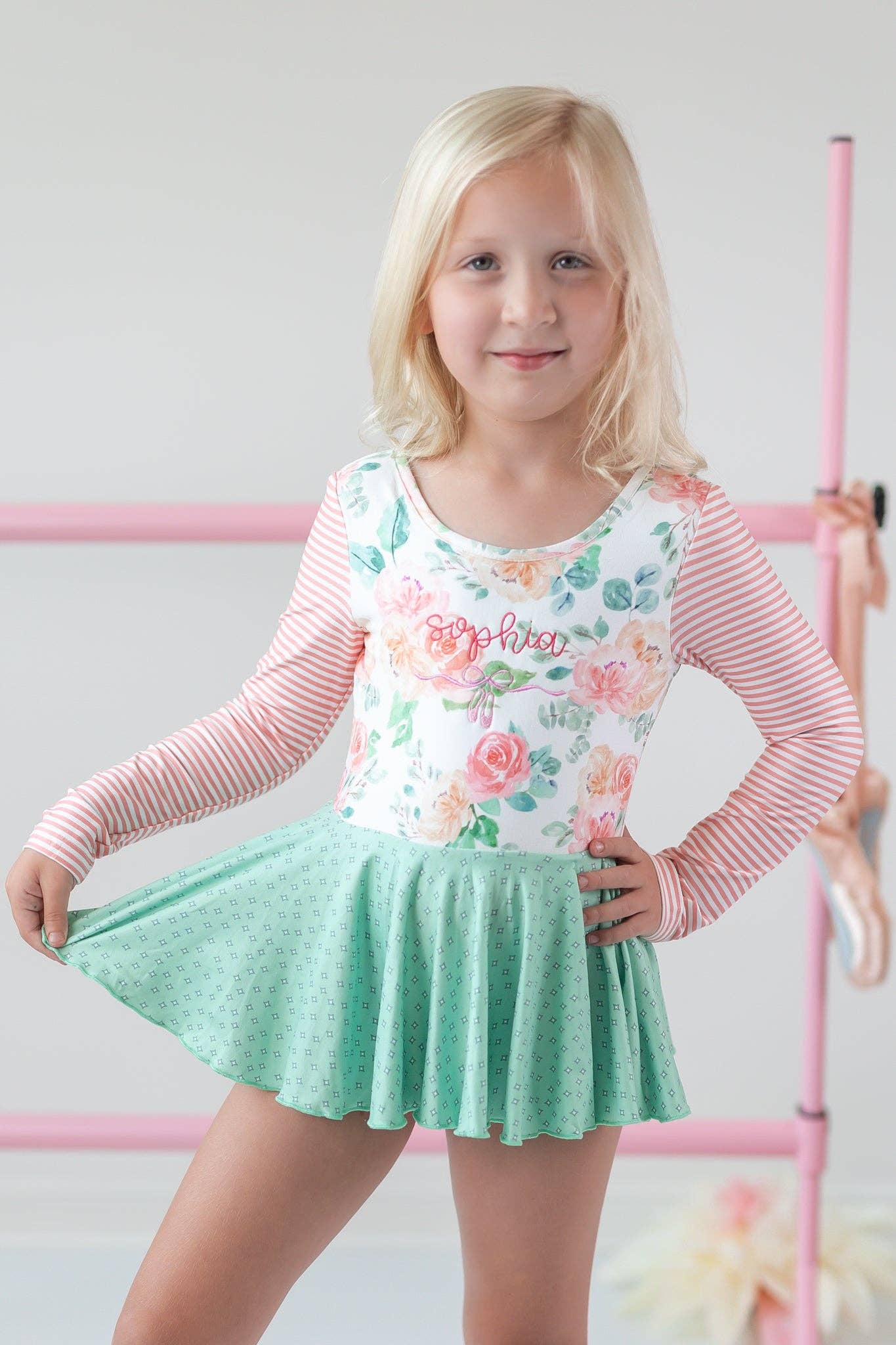 Cheeky Plum - Wholesale Leotard - Kids - Farrah Leotard - Peachy Keen11