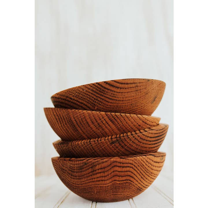 Rood eikenhout in brand - schaal van 7 „/Bee's Oil Finish voor wholesale door Holland Bowl Mill