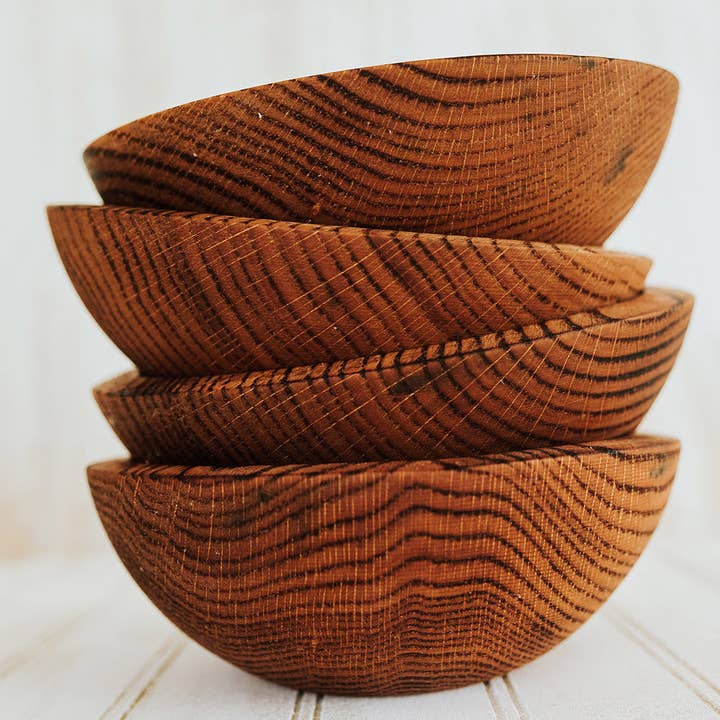 Carvalho Vermelho Torchado - Tigela/Acabamento Óleo de Abelha/Acabamento em Óleo de Abelha por atacado de Holland Bowl Mill