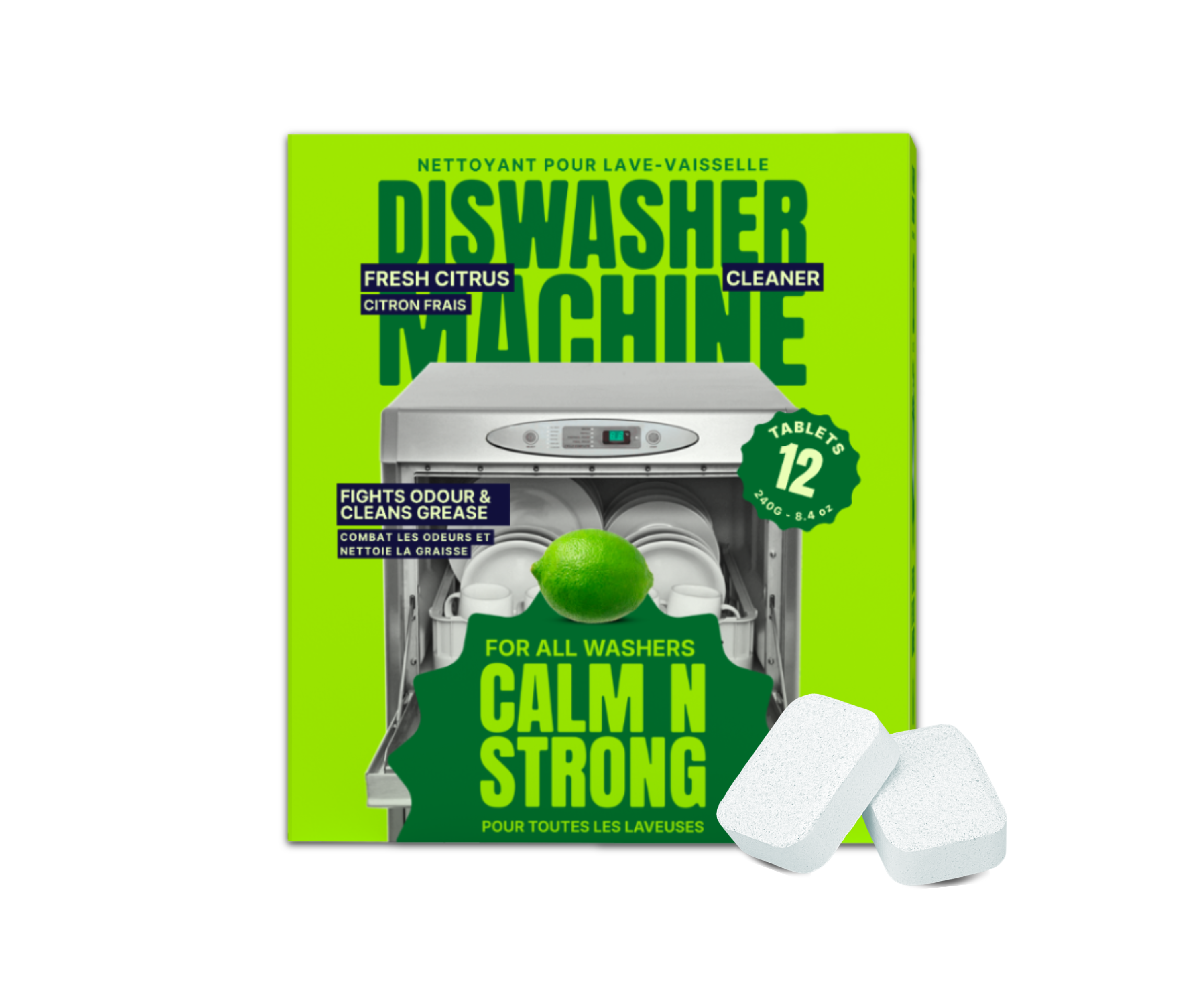 ALL DISTRICT JEANS Inc. - Wholesale Vaatwastabletten - Reinigingstabletten voor vaatwasmachines, 12 stuks0