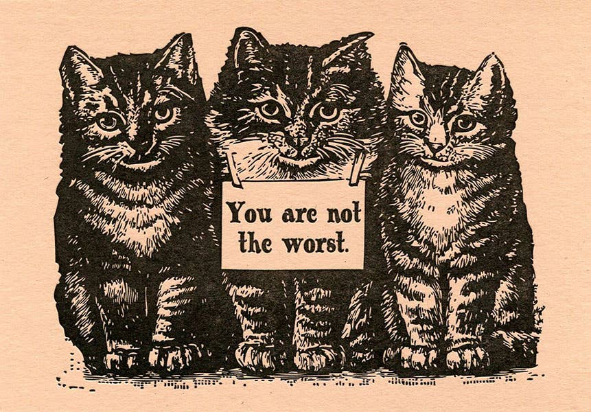 Lady Pilot Letterpress - Wholesale Everyday Greeting Card - Not the Worst Greeting Card1