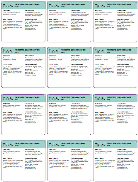 Miniml – wholesale Craft supplies – Miniml Safety Label Sheet - 12 x Labels (MIN217)20