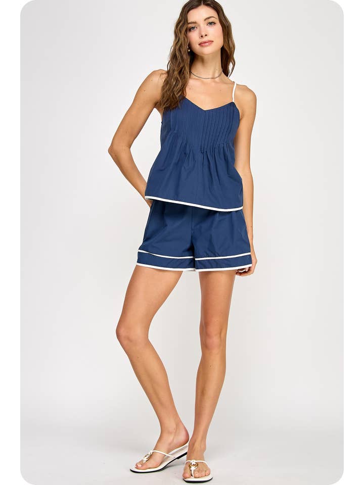 Strut & Bolt – wholesale Blouse – Women’s – Color Block Piping Detail Sleeveless Tank Top13