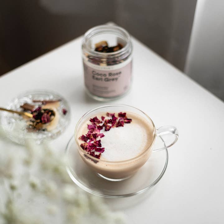 Lake & Oak Tea Co. - Venta al por mayor Tés a granel - Coco Rose Earl Grey - Mezcla de té Superfood