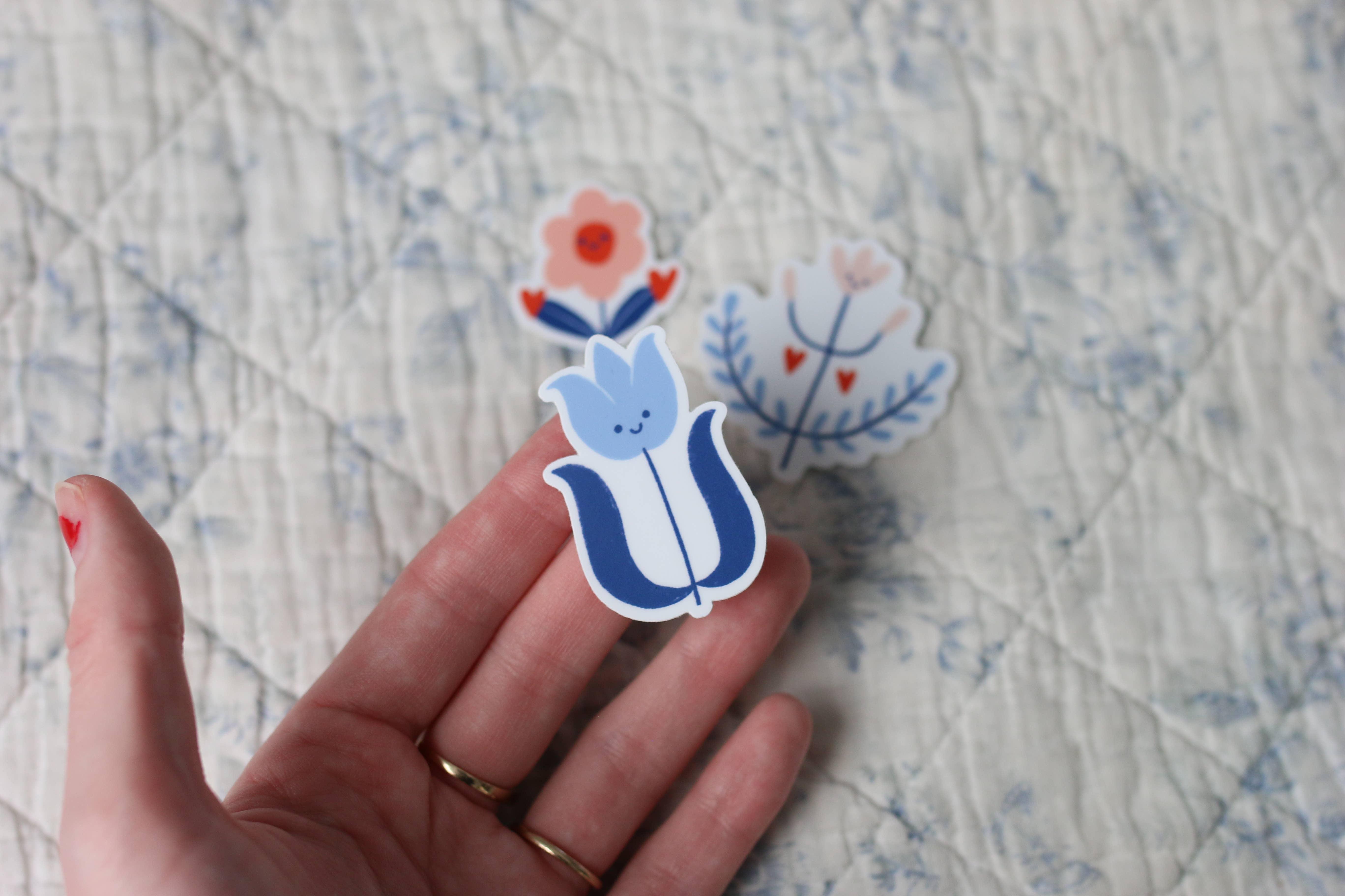 From, Hadley - Wholesale Sticker - Blue Tulip Vinyl Sticker1