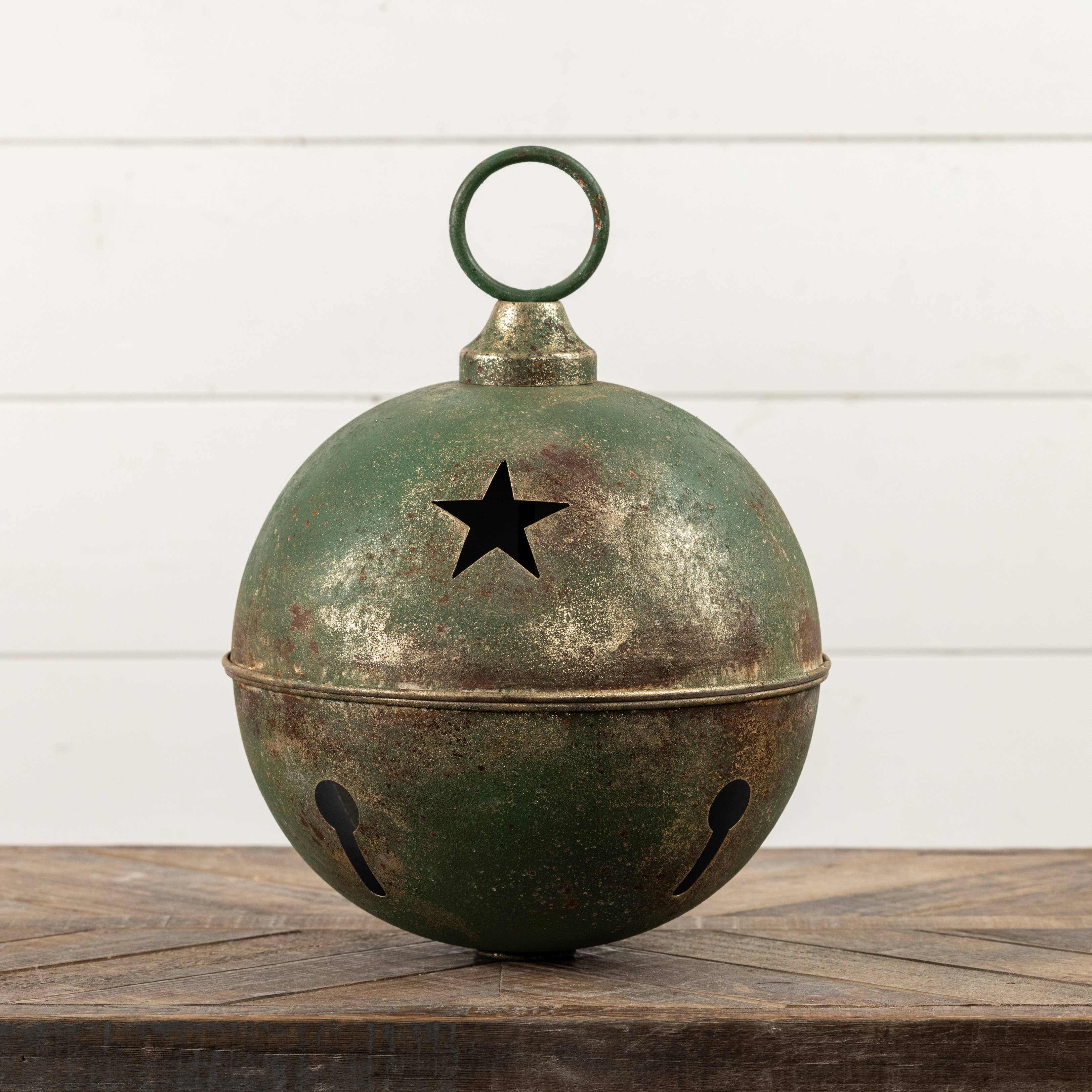 Ragon House - Wholesale Christmas Decoration - 12" GREEN STAR SLEIGH BELL3