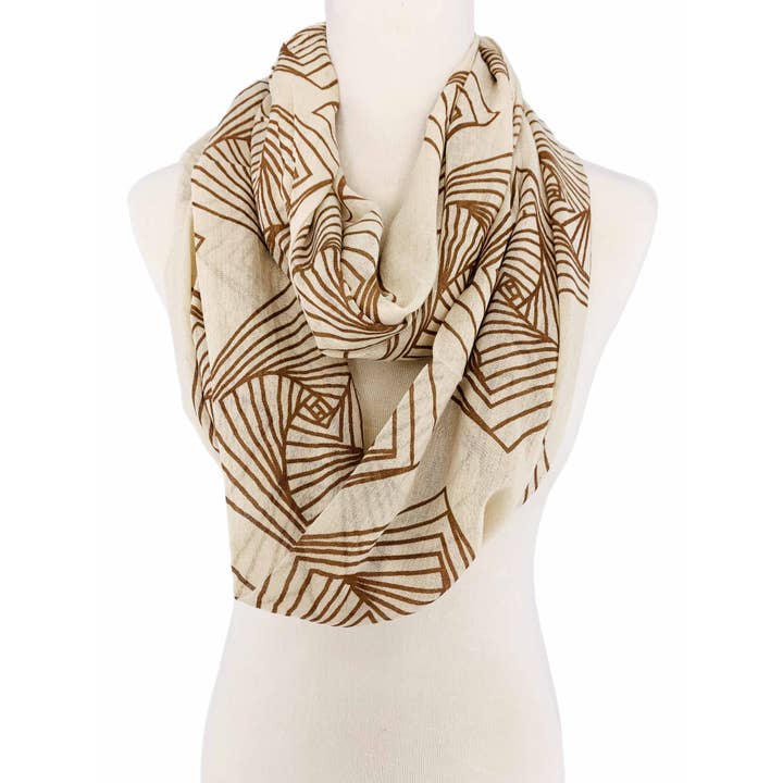 JC Sunny Fashion - Wholesale Scarf - Women's - JC011220 Abstract Infinity Scarf