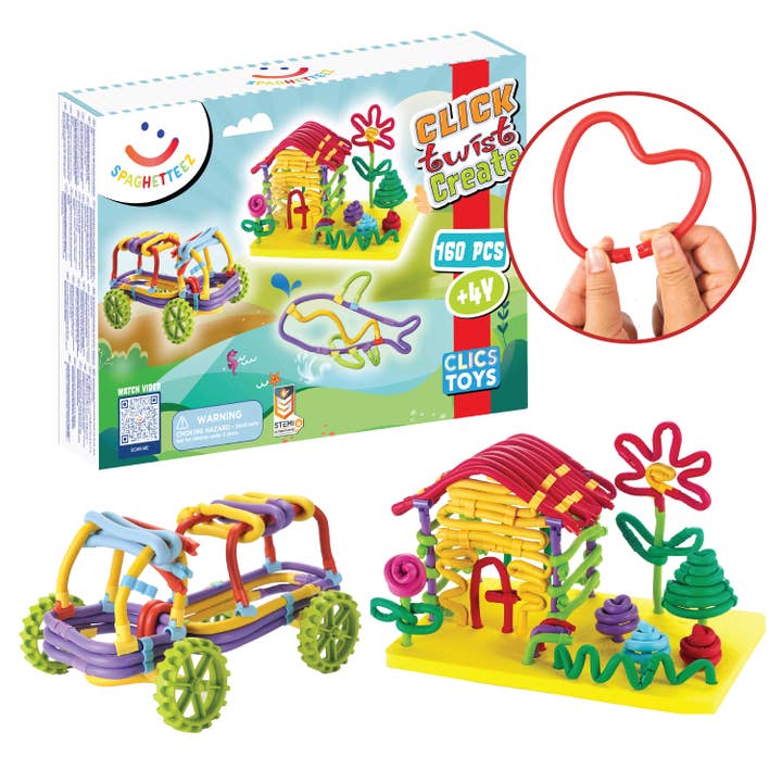 Spaghetteez 160pcs - Bastões flexíveis para construção por atacado de CLICS NV