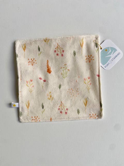Port & Starbird - Wholesale Crinkle Tag Toy - Baby - Blush Wildflower Minky Crinkle Sensory Toy1