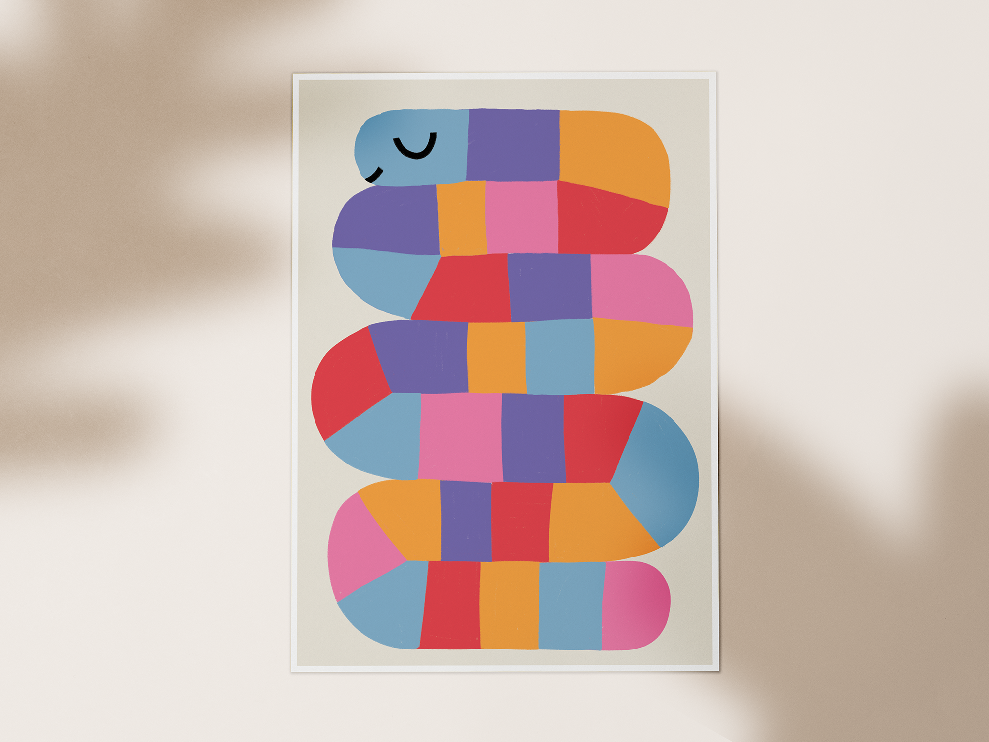 Matilde Horta – Engroshandel Kunsttryk – Børn og baby – Dorminhoca orm - Vægkunst illustration print - A3 eller A40