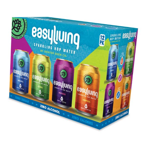 Pack Varié d'Eau Pétillante au Houblon Easy Living pour la vente par Wilding Brands