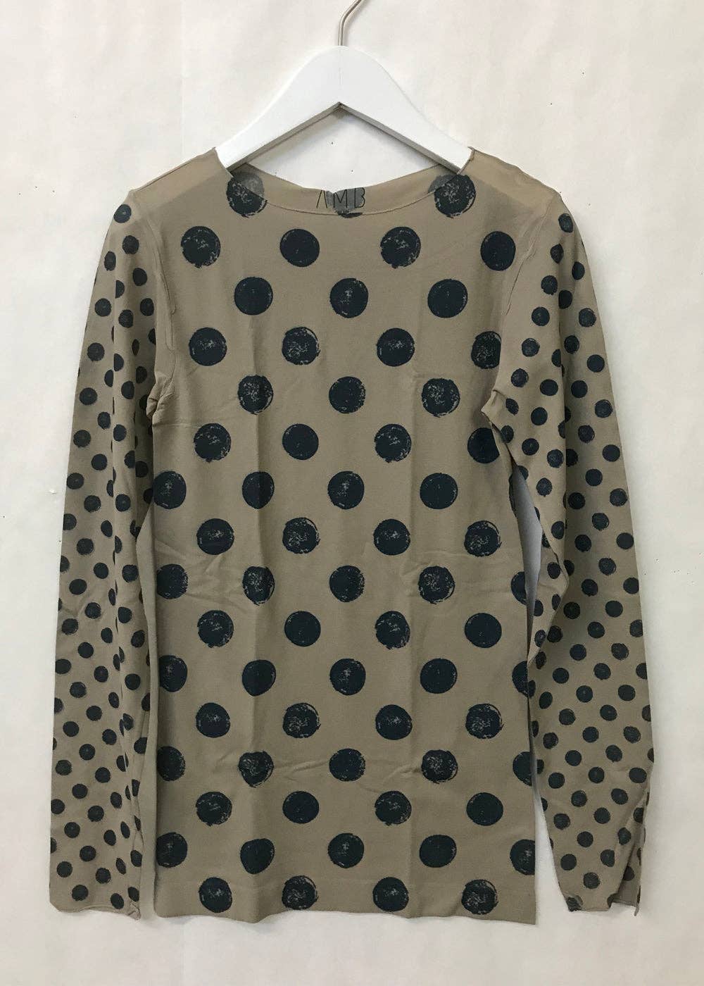 AMB Designs - Wholesale Knit Top - Women's - Grunge Polka Dot Raw Edge Second Skin Top13